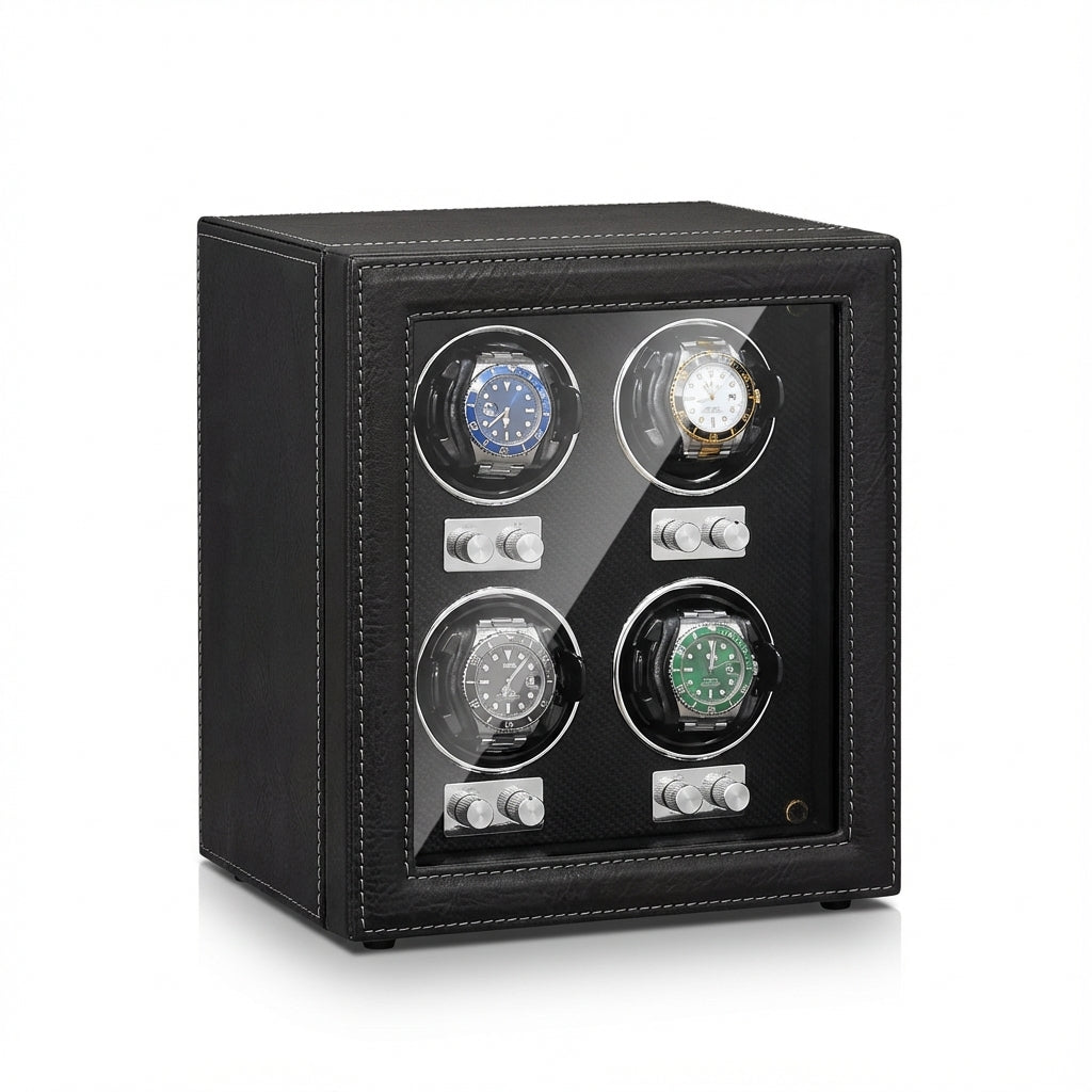 WatchMatic Aurex Quad Watch Winder Black -04 - WatchMatic