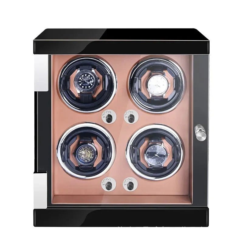 WATCHMATIC Bruno Brown Luxury Watch Winder - 9 Slots 14:200006151Black Brown-9;5:201452367Vertical type D - WatchMatic