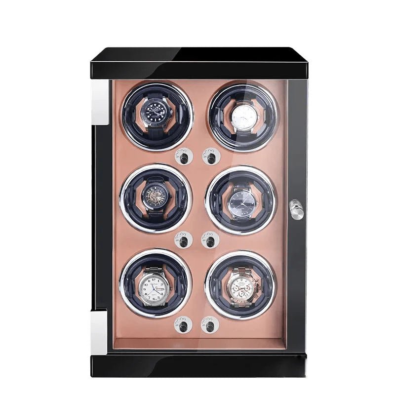 WATCHMATIC Bruno Brown Luxury Watch Winder - 9 Slots 14:200006151Black Brown-9;5:201452367Vertical type D - WatchMatic