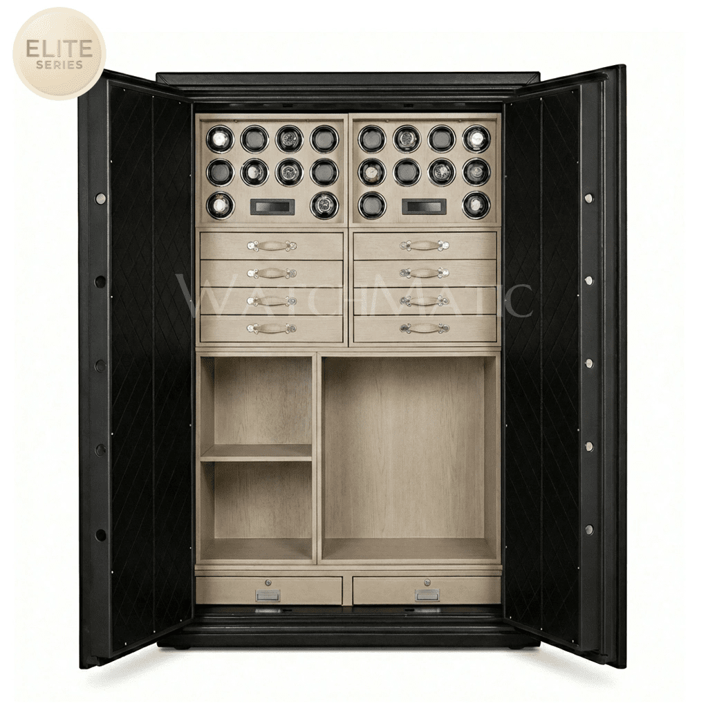 buy Sovereign™ Leather Vault – Dual Door Watch Safe Cabinet at WatchMatic with free shipping
