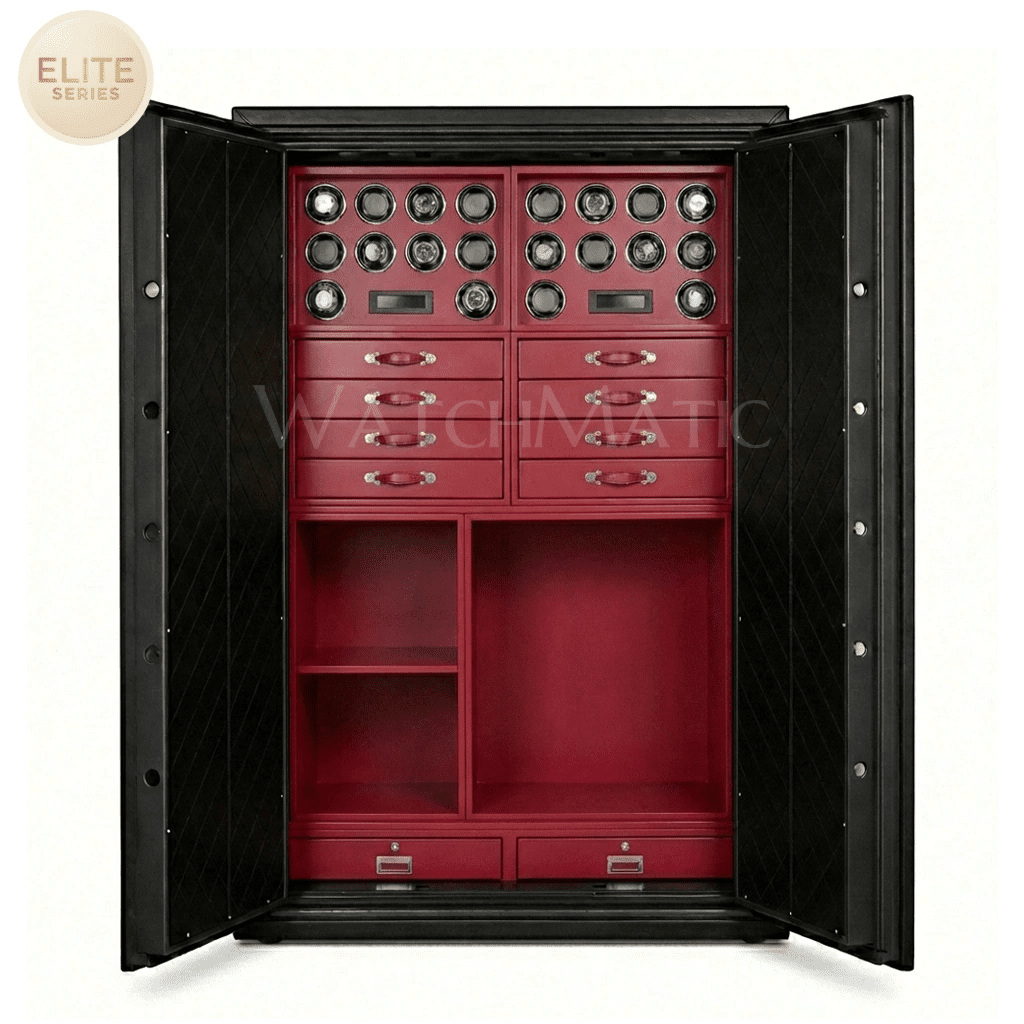 buy Sovereign™ Leather Vault – Dual Door Watch Safe Cabinet at WatchMatic with free shipping